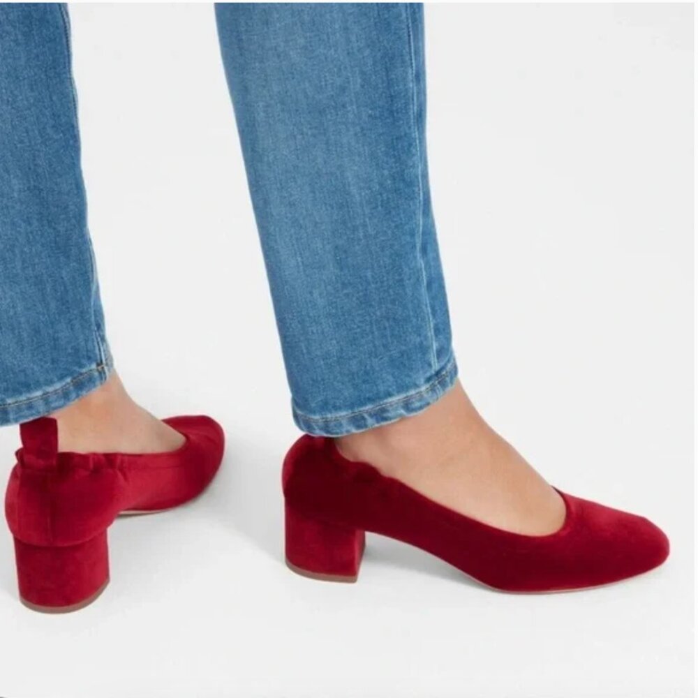 Everlane red velvet day heel - Picture 2 of 5